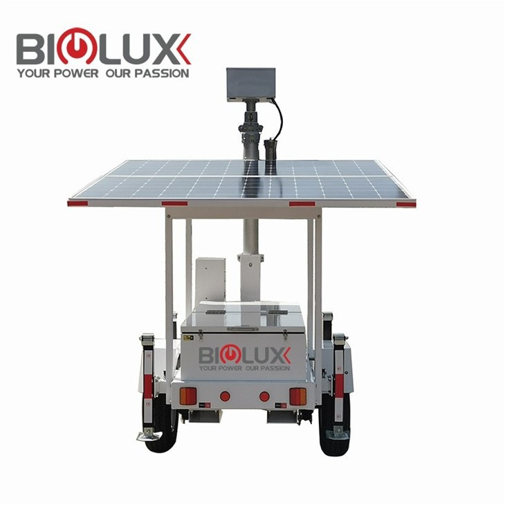 Mobile Solar-Powered Alarm Cameras Trailer