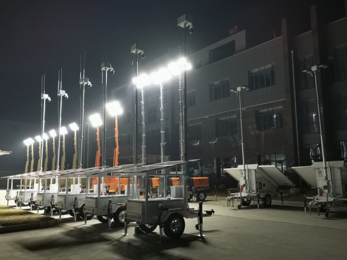 Mobile Solar-Powered Lighthouse for construction site