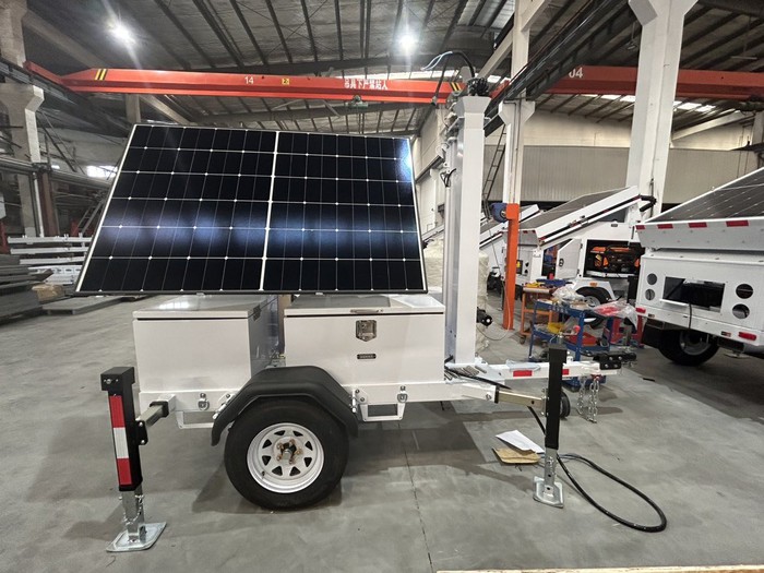 solar surveillance tower trailer