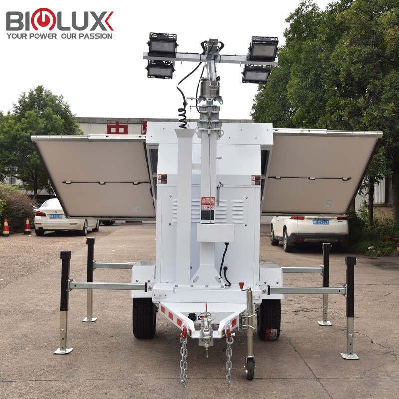 Solar LED Light Tower TrailerFront View