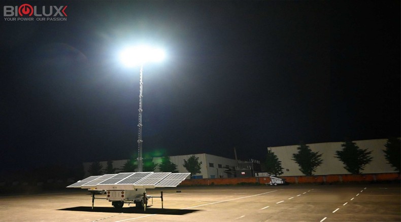 mobile solar light tower 6 panels