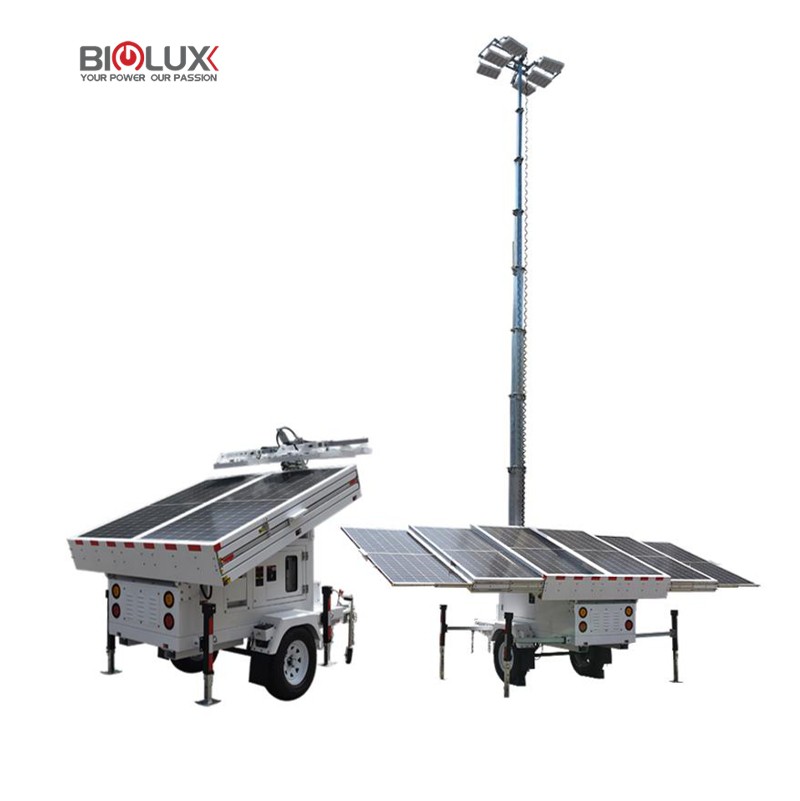 solar light tower for construction