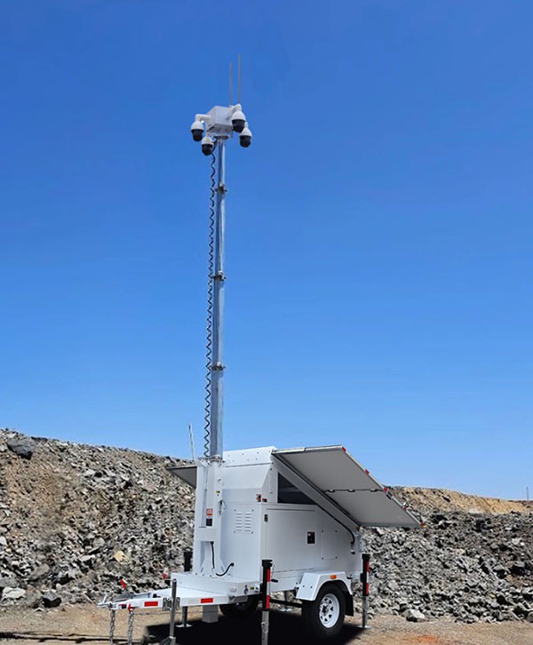 Solar Camera Trailer in construction site