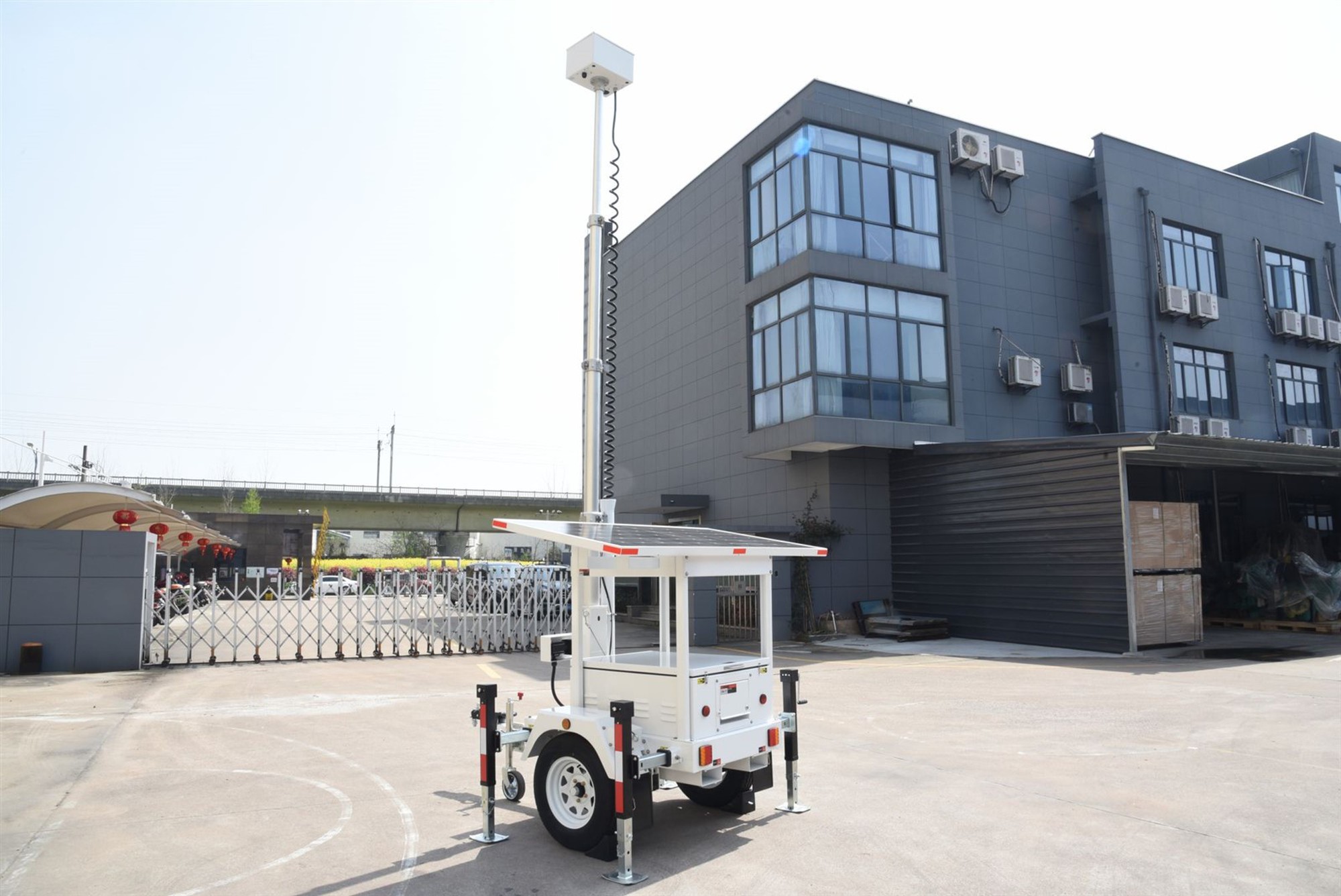 mobile solar CCTV trailer