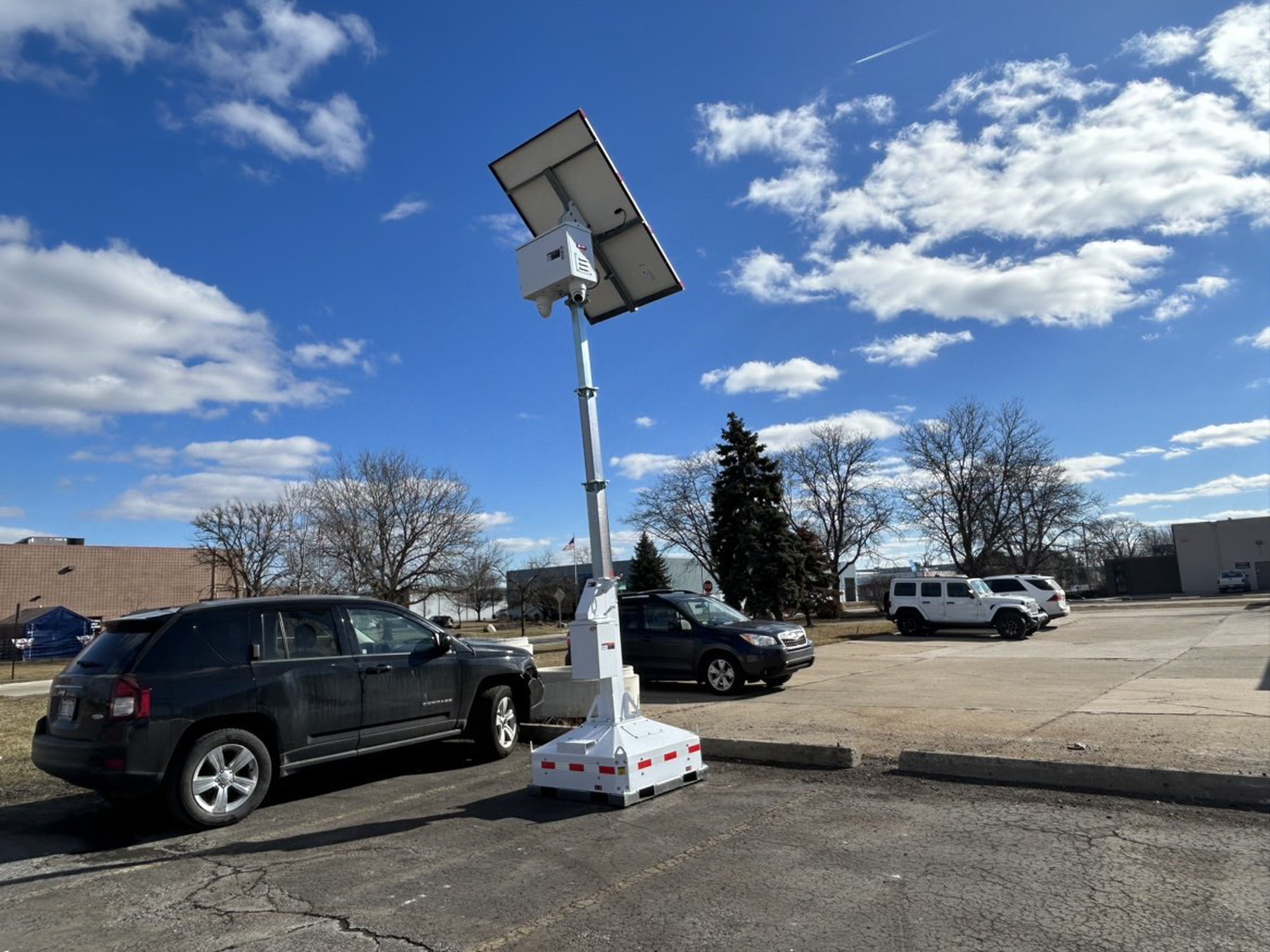 mobile solar CCTV tower