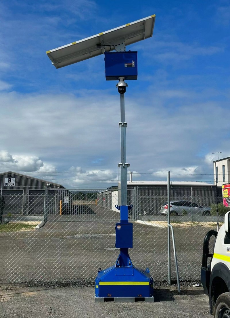 mobile solar CCTV tower with PTZ 2