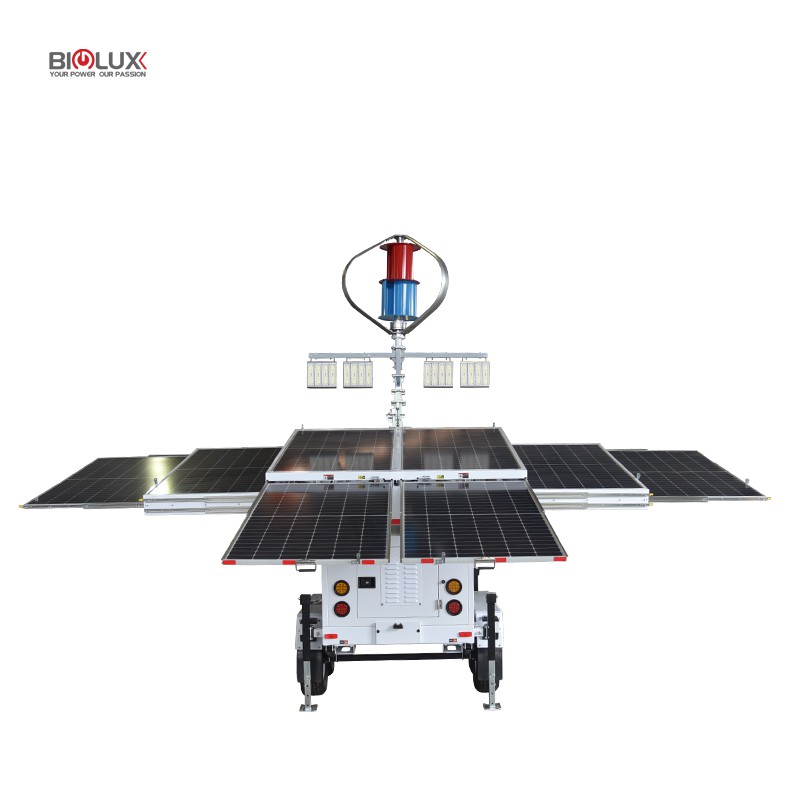 3480w Solar Light Tower with Wind Turbine