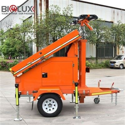 Solar Generator Light Trailers Mobile Solar Trailer & Tower With Led & Camera For Lighting