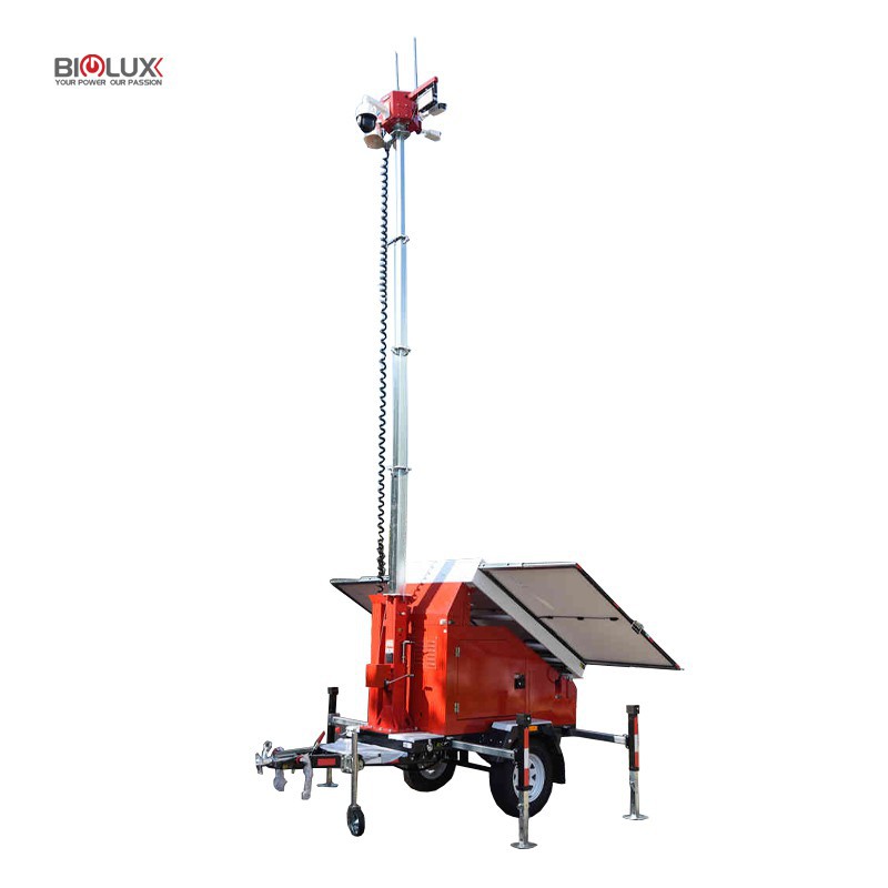 Forest Fire Prevention Mobile Surveillance Camera Tower