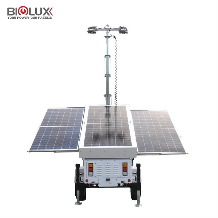 Portable 4*150W LED Solar Lighting Trailer