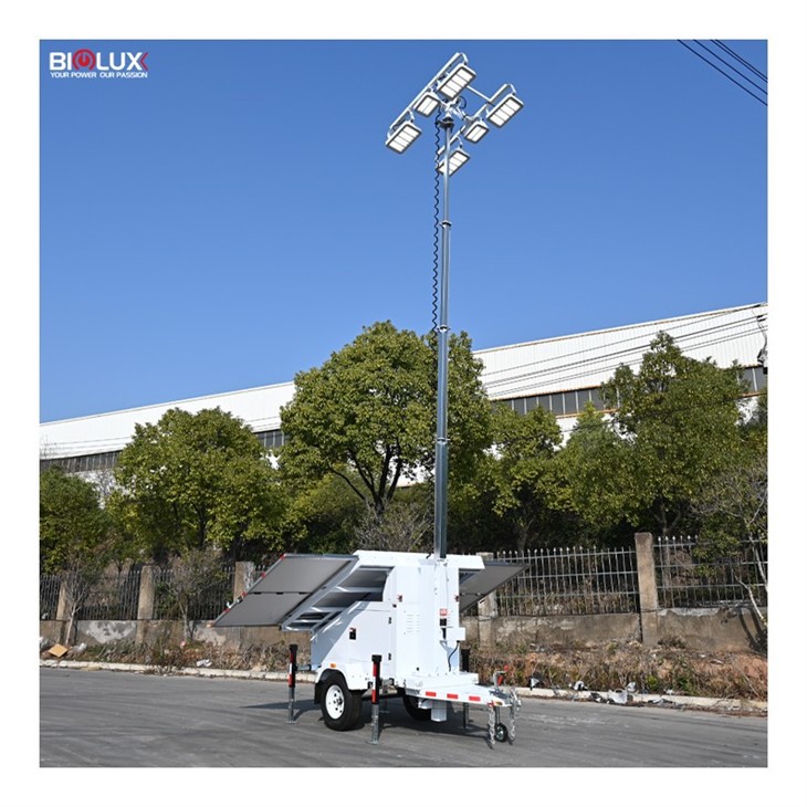 Mobile Solar Light Trailer World Cup Qatar 2022 Stadium Parking Lot