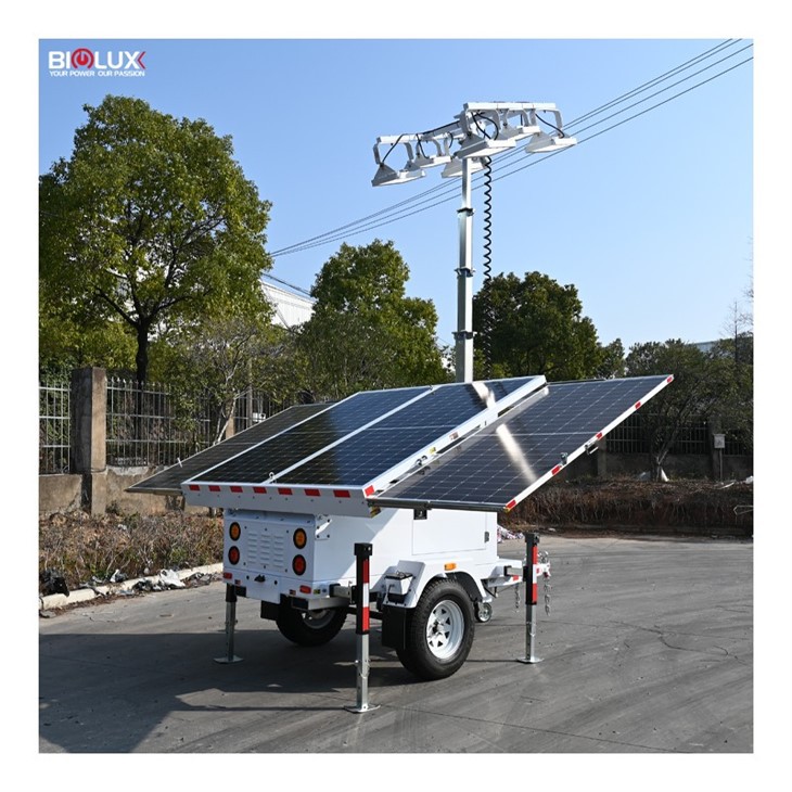 Mobile Solar Light Trailer World Cup Qatar 2022 Stadium Parking Lot