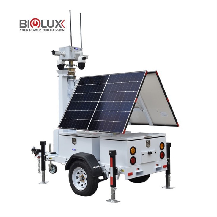 Mobile Solar Motion Sensor Cameras Trailer