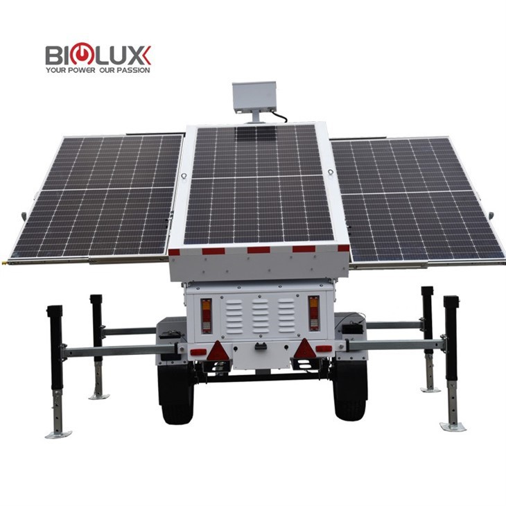 Mobile Solar On Site Security Cameras Trailer