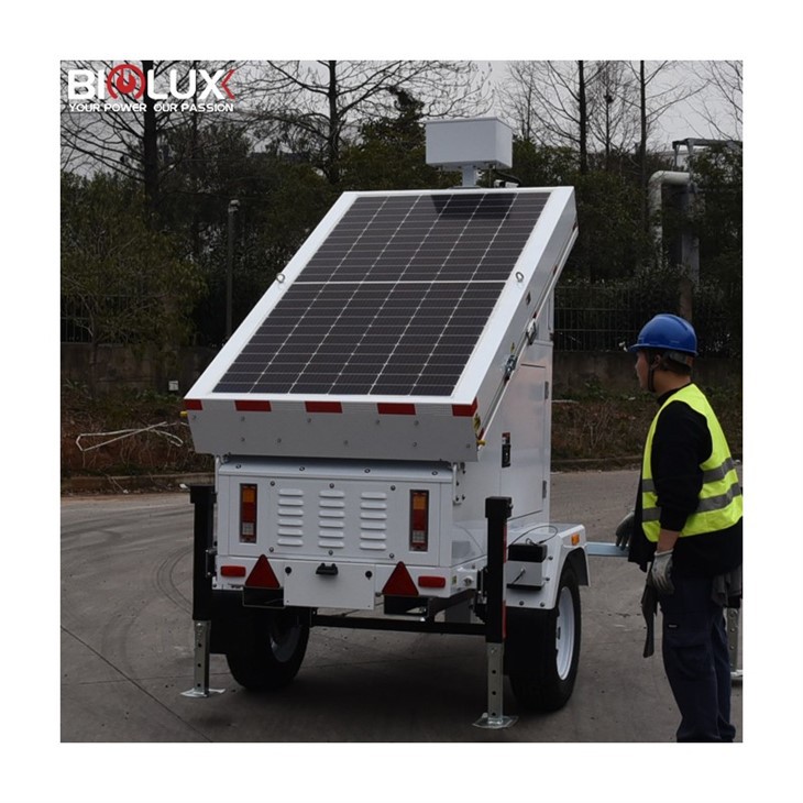 Mobile Solar Security Camera System Tower