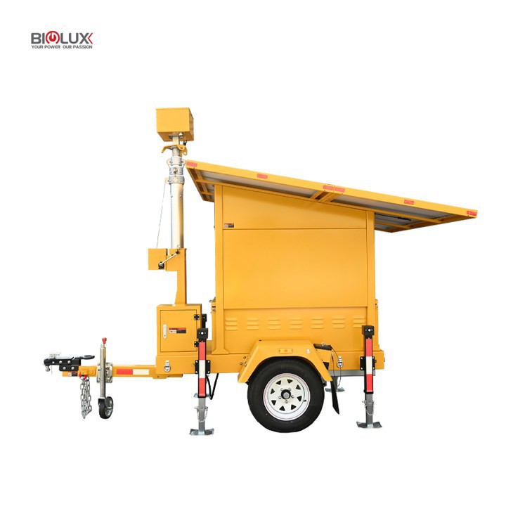 Mobile Solar Surveillance Trailer With Live Security Cameras