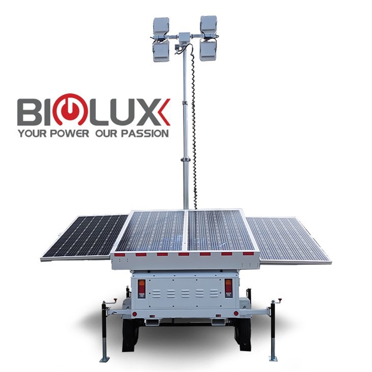 Mobile Solar Trailer with LED Work 24h