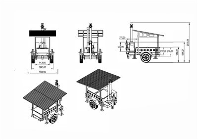 Mobile Solar-Powered Alarm Cameras Trailer