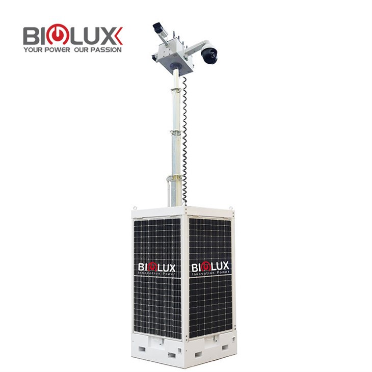 Portable Mobile Solar Surveillance Tower Cuboid