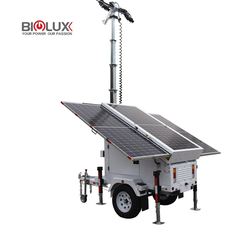 Rotate 360°LED Light with Mobile Solar Trailer