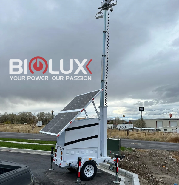 Security Tower Trailer With Camera High Efficiency