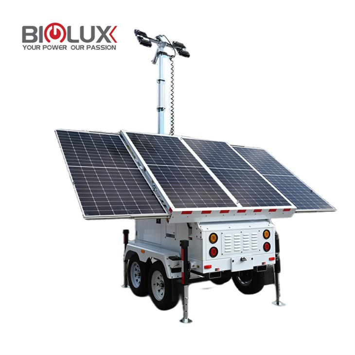 Solar Light Towers in Mining Work Site