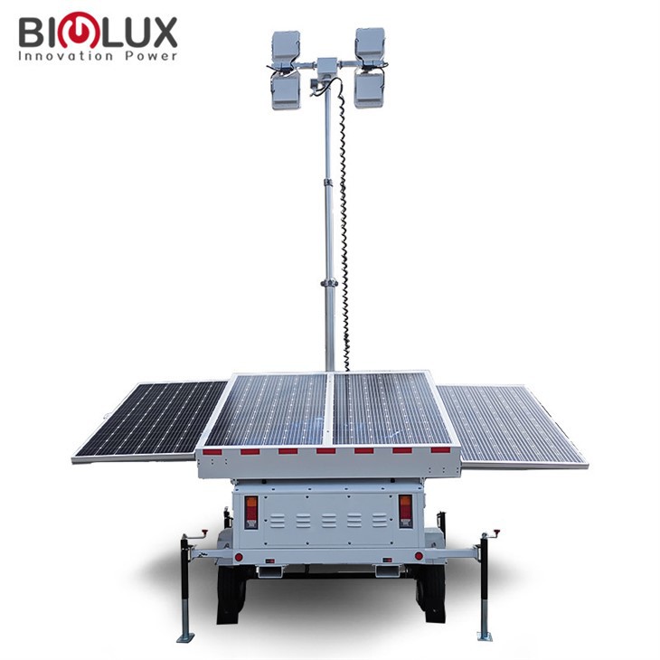 Solar Power Generators With Light Tower