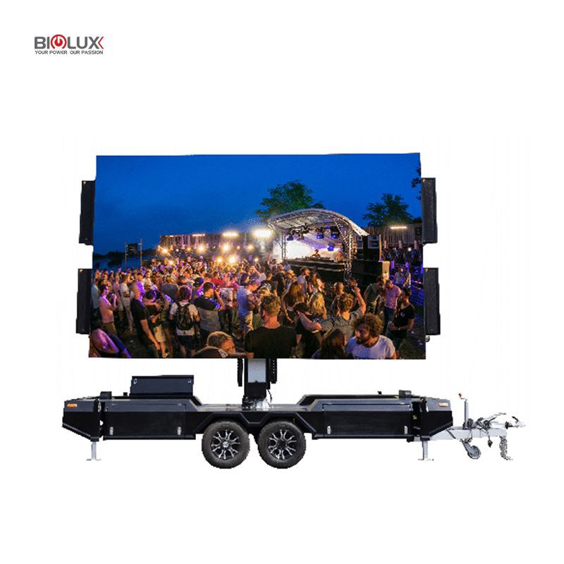 Solar Powered LED Display Trailer For Art Light Stage