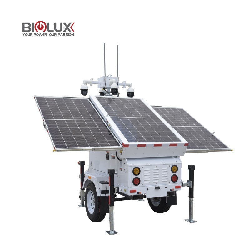 Solar Security Surveillance Trailer Tower