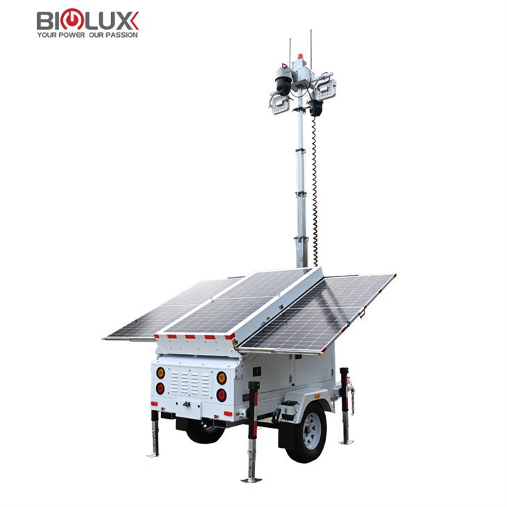 Solar Surveillance Trailer with Multifunctional Camera